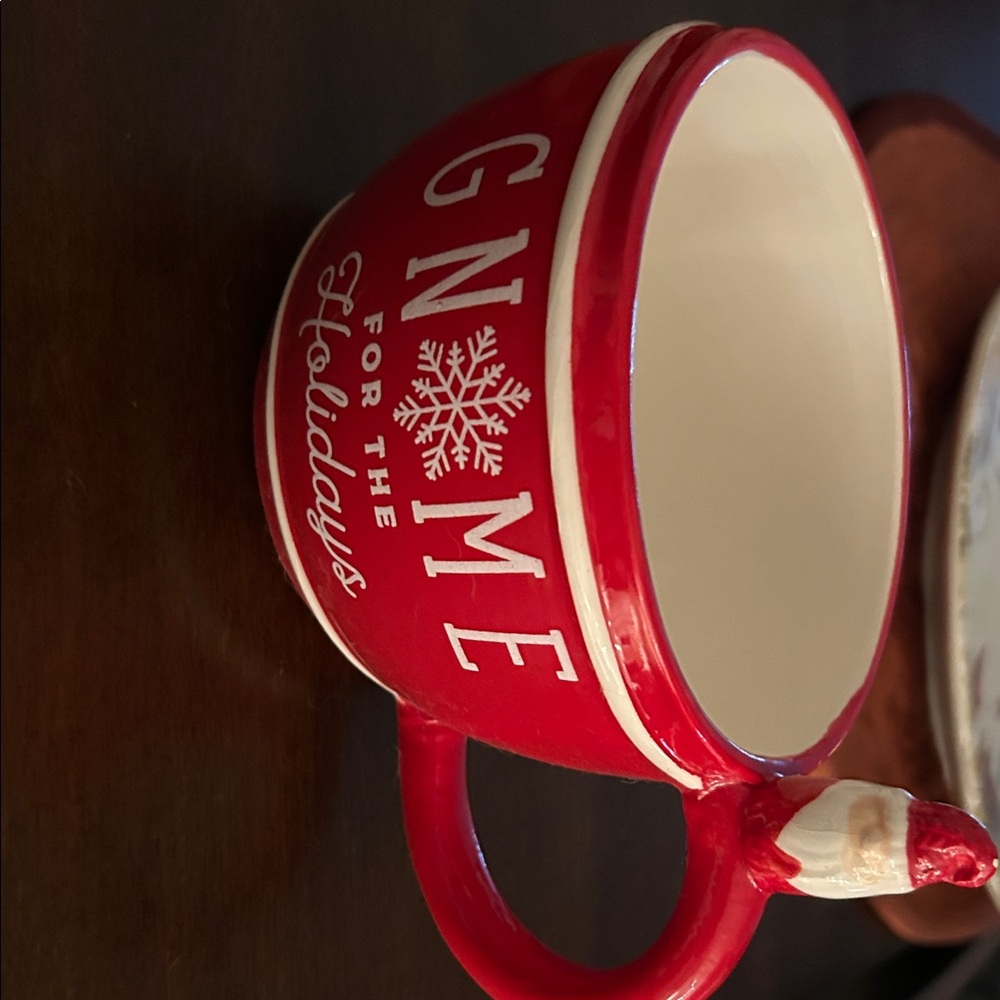 Red Gnome Holiday Mug